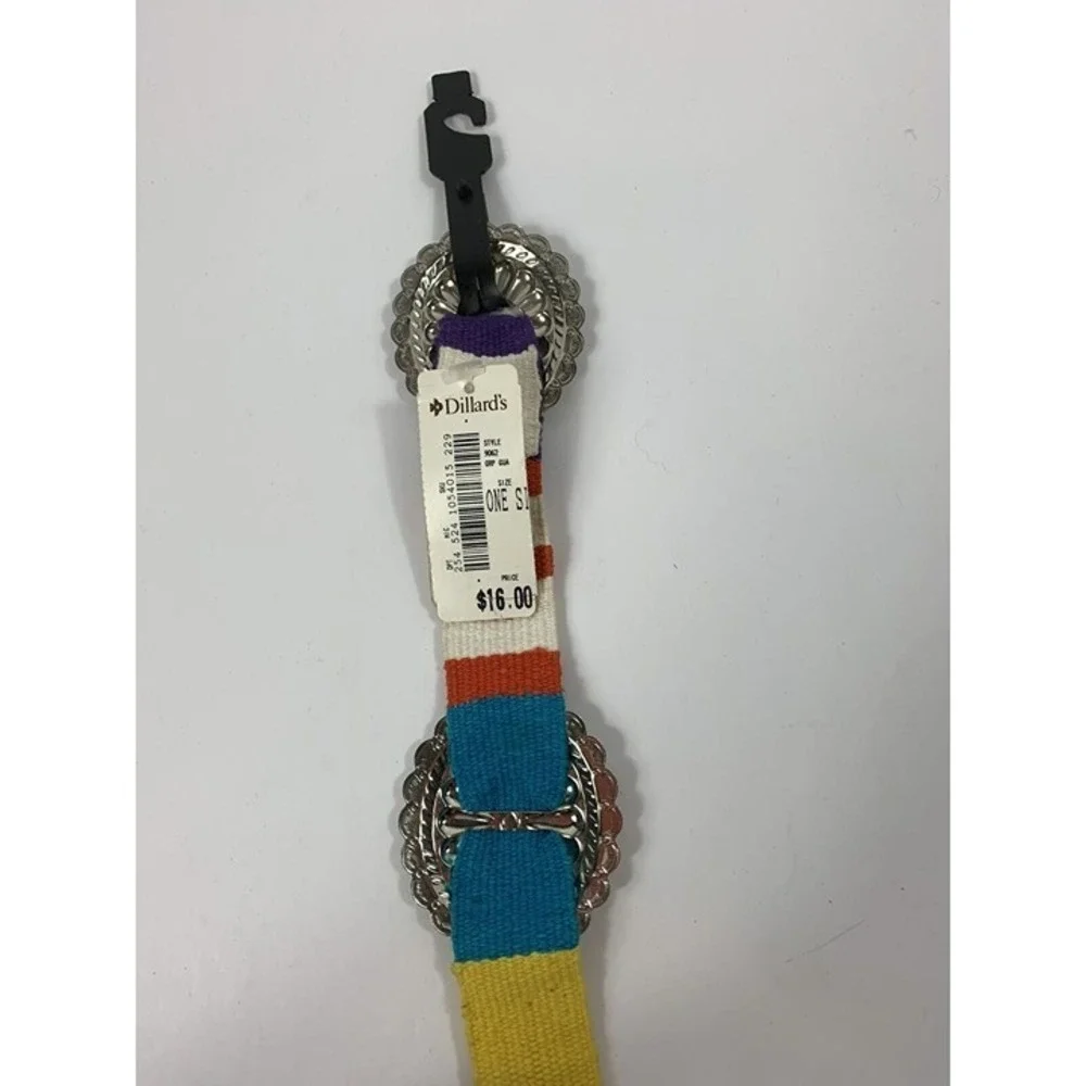Dillard's Vintage ‎ Boho Multicolor With Silver Belt One Size 45